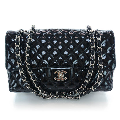 Chanel Patent Secret Label Medium Flap Black 1 of 10