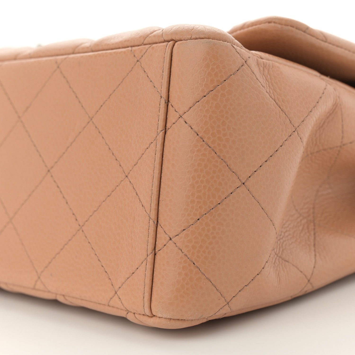 Chanel Caviar Quilted Maxi Double Flap Dark Beige 10 of 12