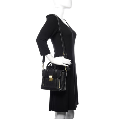 3.1 Phillip Lim 3.1 Textured Calfskin Mini Pashli Satchel Black 2 of 15