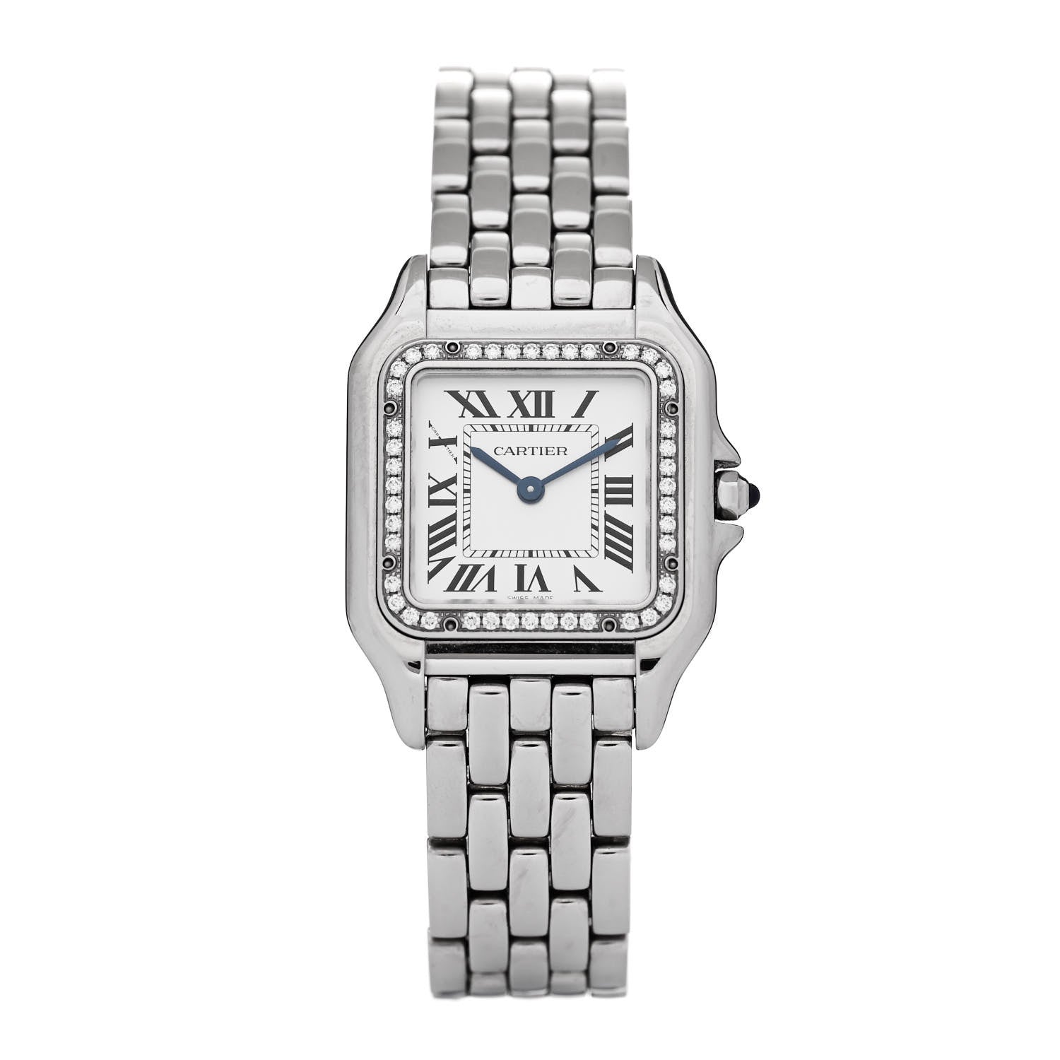 Cartier Stainless Steel Diamond 27mm Panthere Quartz Watch 1 of 5