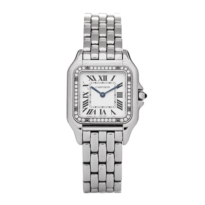 Cartier Stainless Steel Diamond 27mm Panthere Quartz Watch 1 of 5