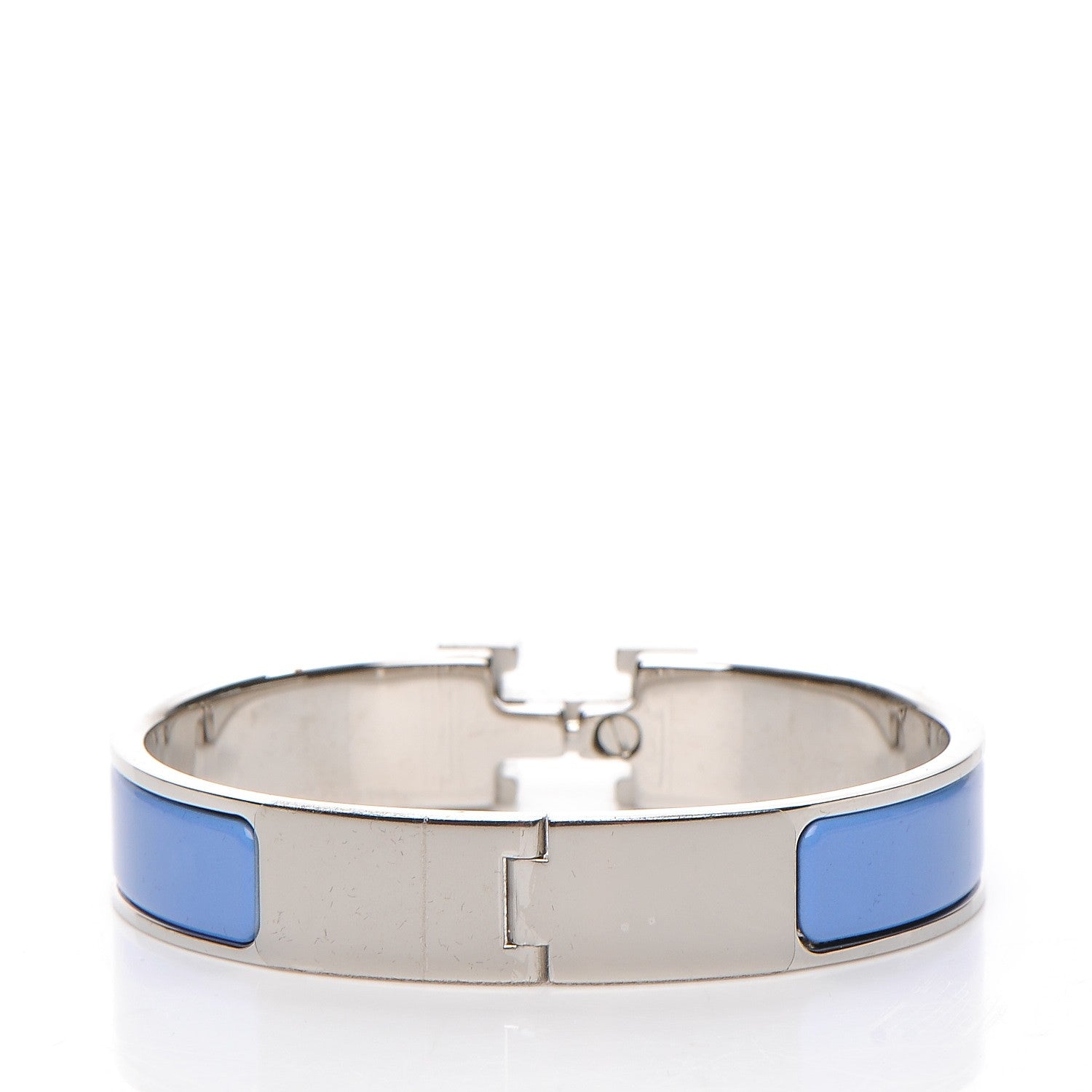 Hermes Enamel Narrow Clic Clac H Bracelet PM Bleu Transat 3 of 4