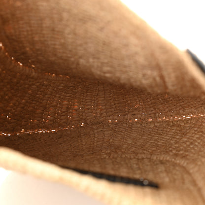 Prada Raffia Vitello Small Hobo Naturale Black 5 of 11