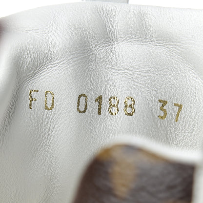 Louis Vuitton Suede Monogram Run Away Sneakers 37 White 18 of 18