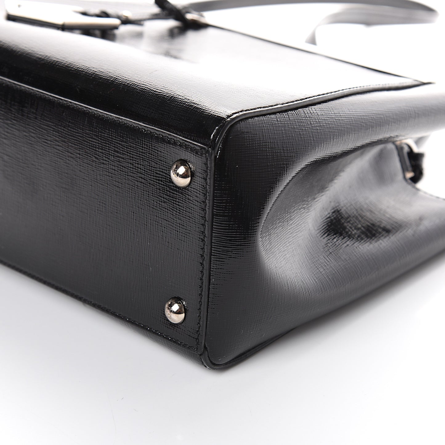 Patent Vitello Elite Petite 2Jours Tote Black