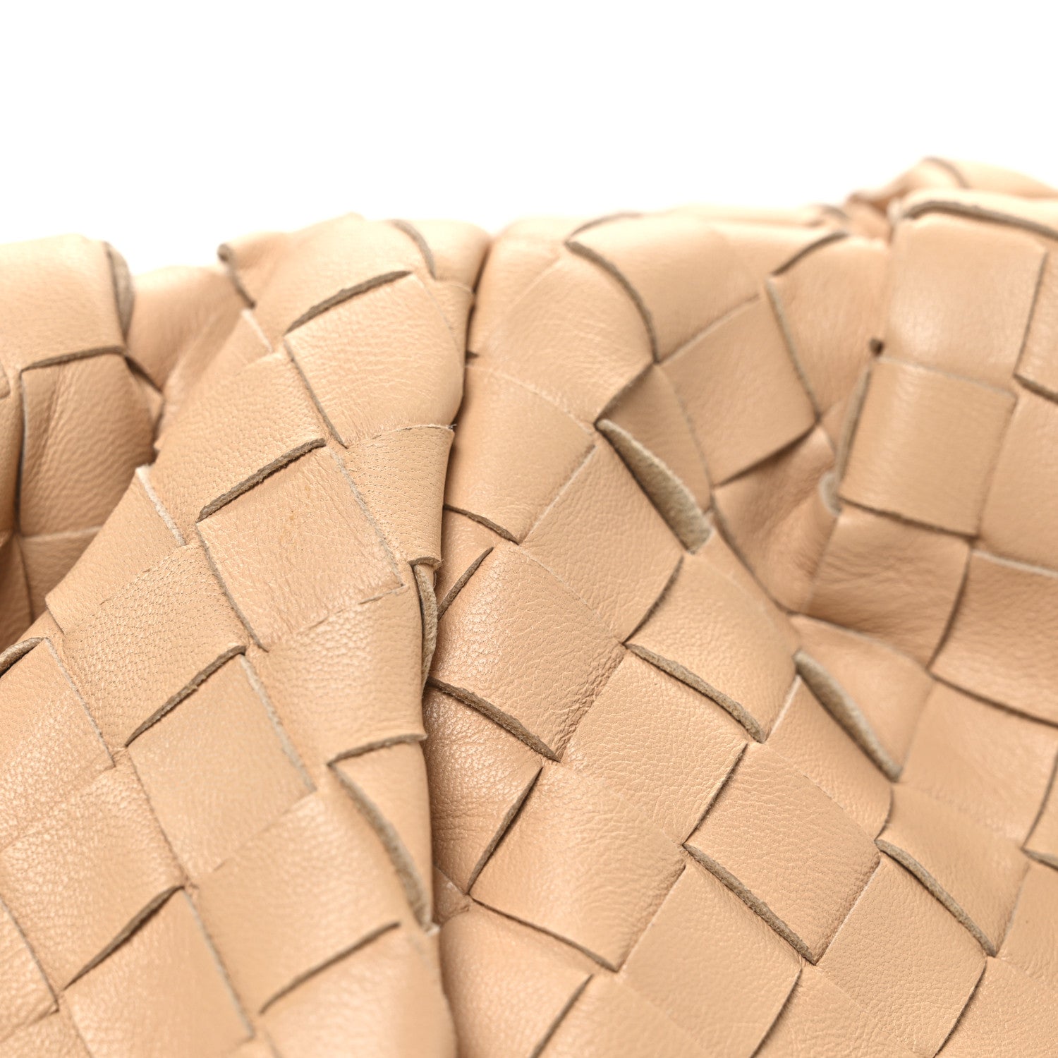 Bottega Veneta Nappa Maxi Intrecciato The Pouch Oversized Clutch Almond 9 of 11