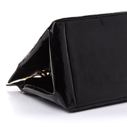 Chanel Patent Quilted Grand Shopping Tote GST Black 5 of 10