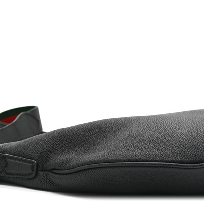 Gucci Calfskin Emblem Shoulder Bag Black 9 of 10