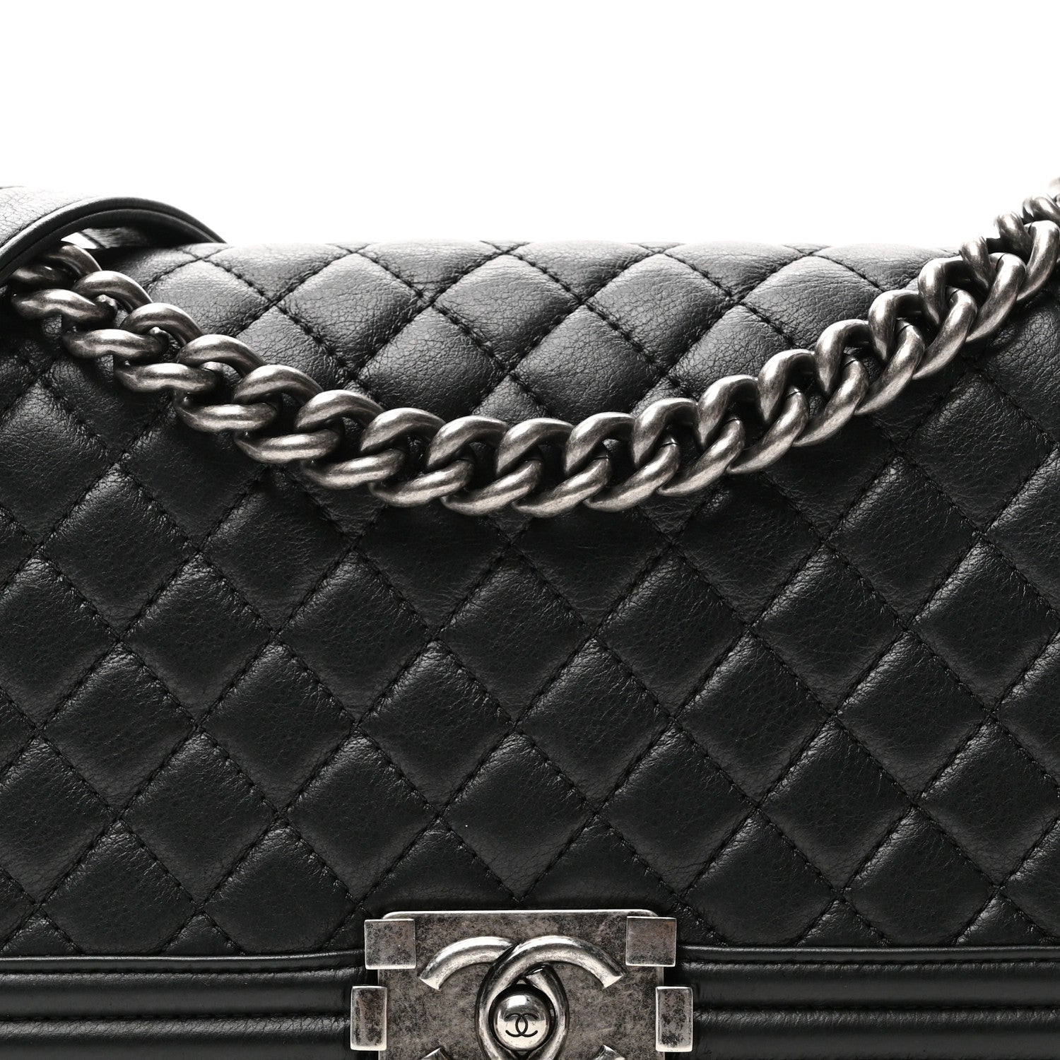 Chanel Calfskin Quilted Medium Boy Flap Black 8 of 10
