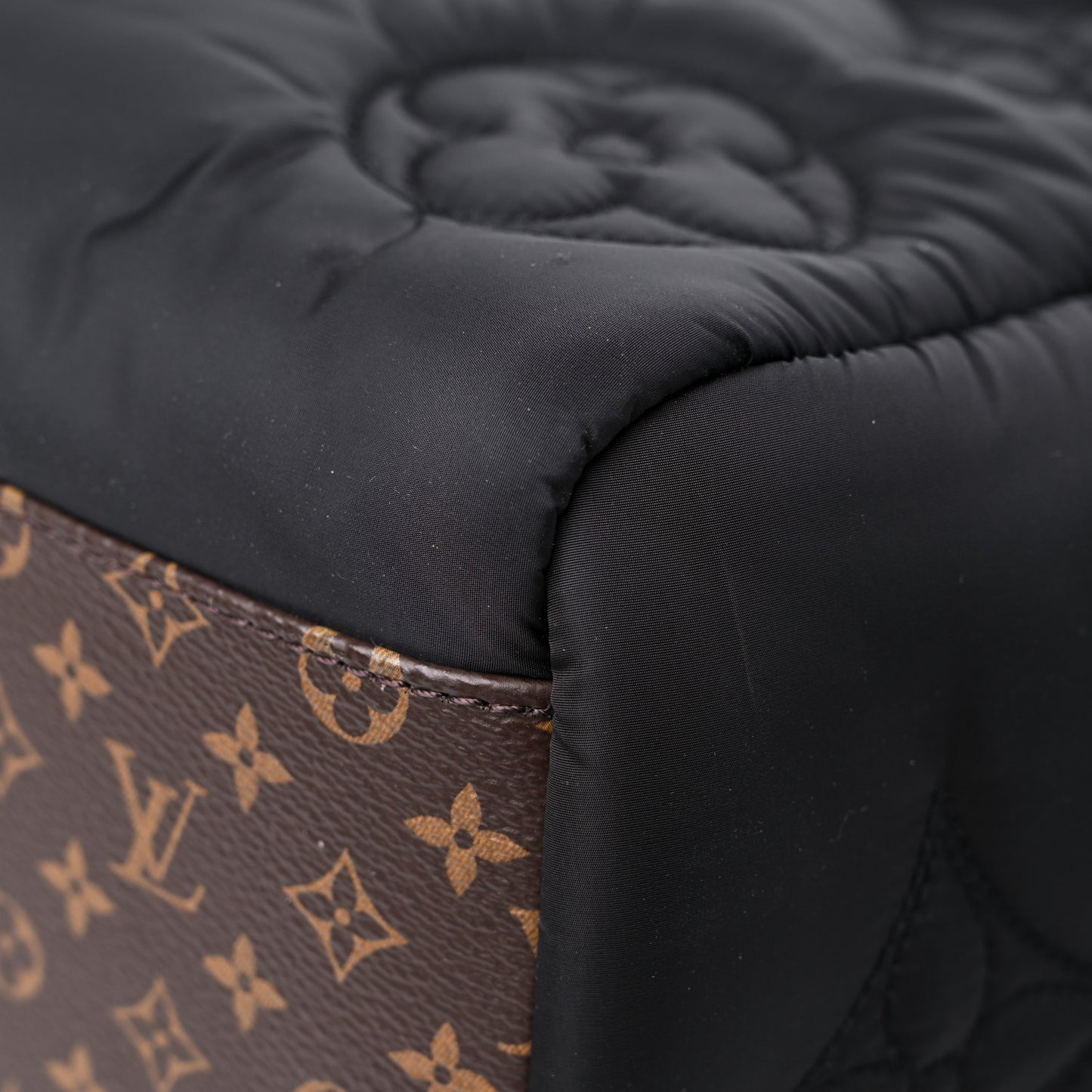 Econyl Monogram Pillow Giant Onthego MM Black
