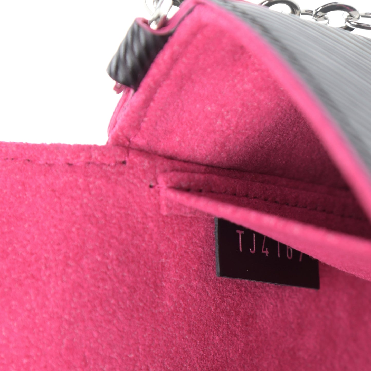 Epi Pochette Felicie Black Hot Pink