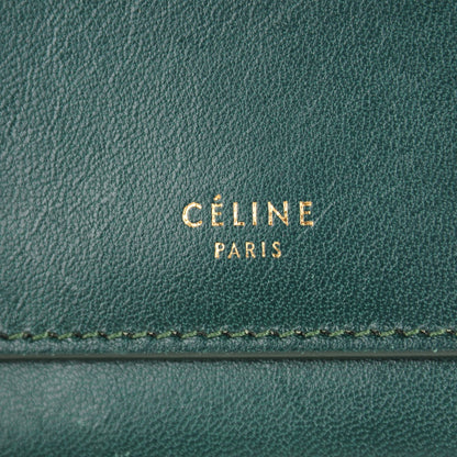 Celine Lambskin Large Flap Wallet Emerald 8 of 8