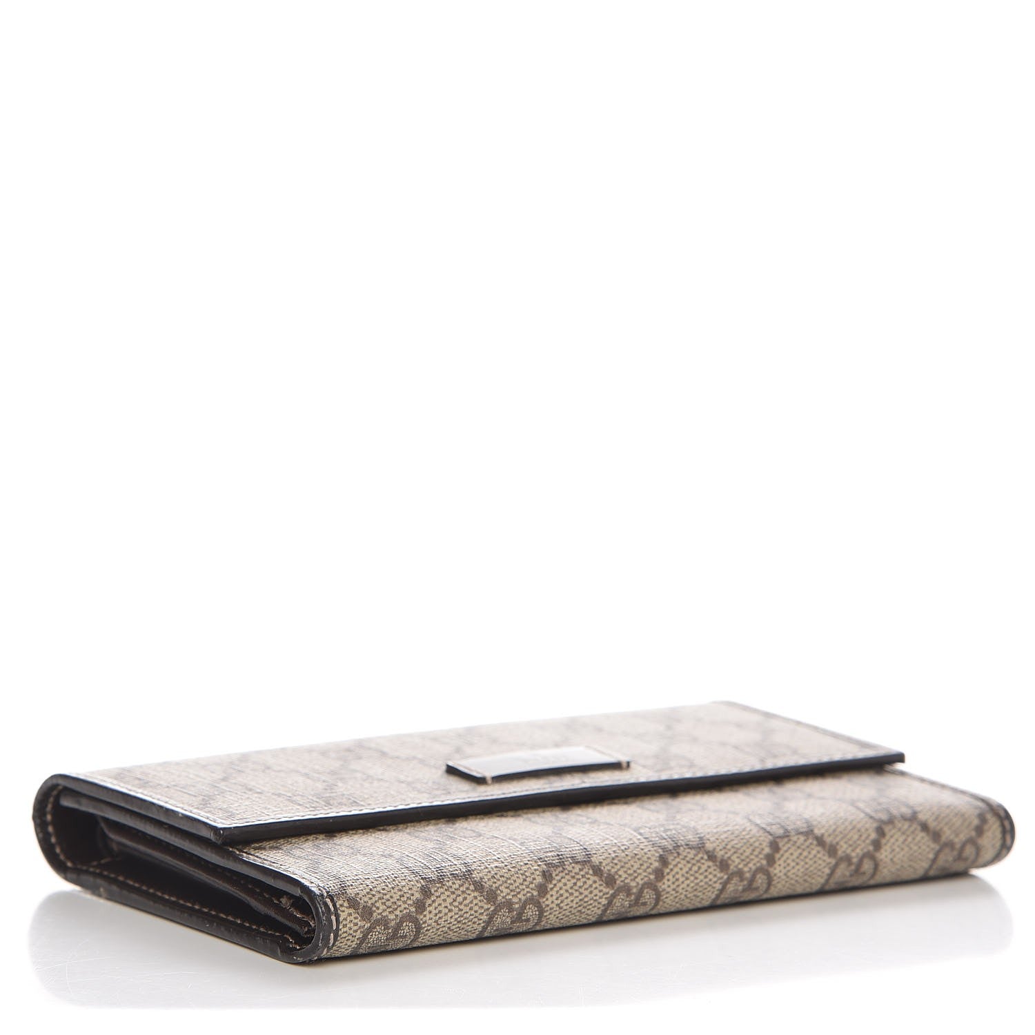 Gucci GG Plus Monogram Joy Continental Snap Oranizer Wallet Beige Ebony Dark Brown 4 of 7