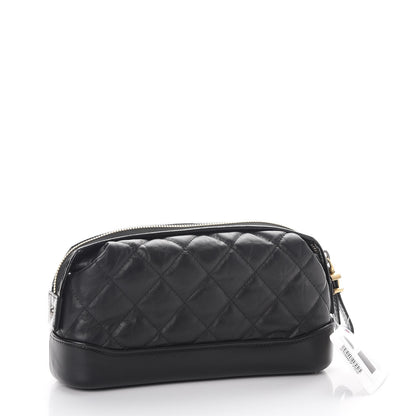 Chanel Aged Calfskin Quilted Gabrielle Classic Pouch Black 3 of 10