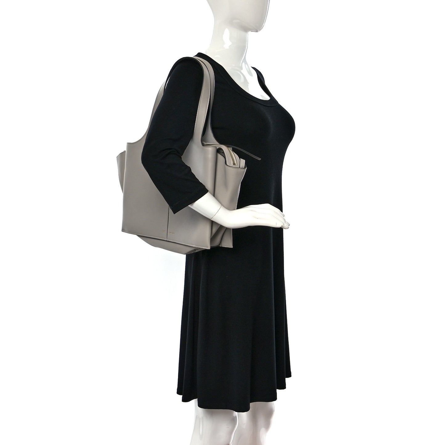 Baby Grained Calfskin Medium Tri-Fold Bag Powder