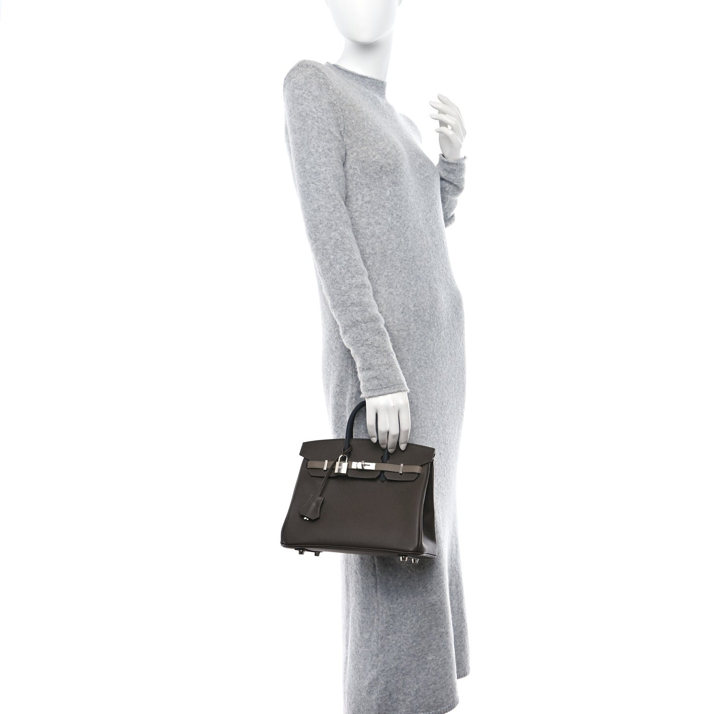 Epsom Birkin 25 Ecorce Etoupe Black Ecorce Etoupe Black