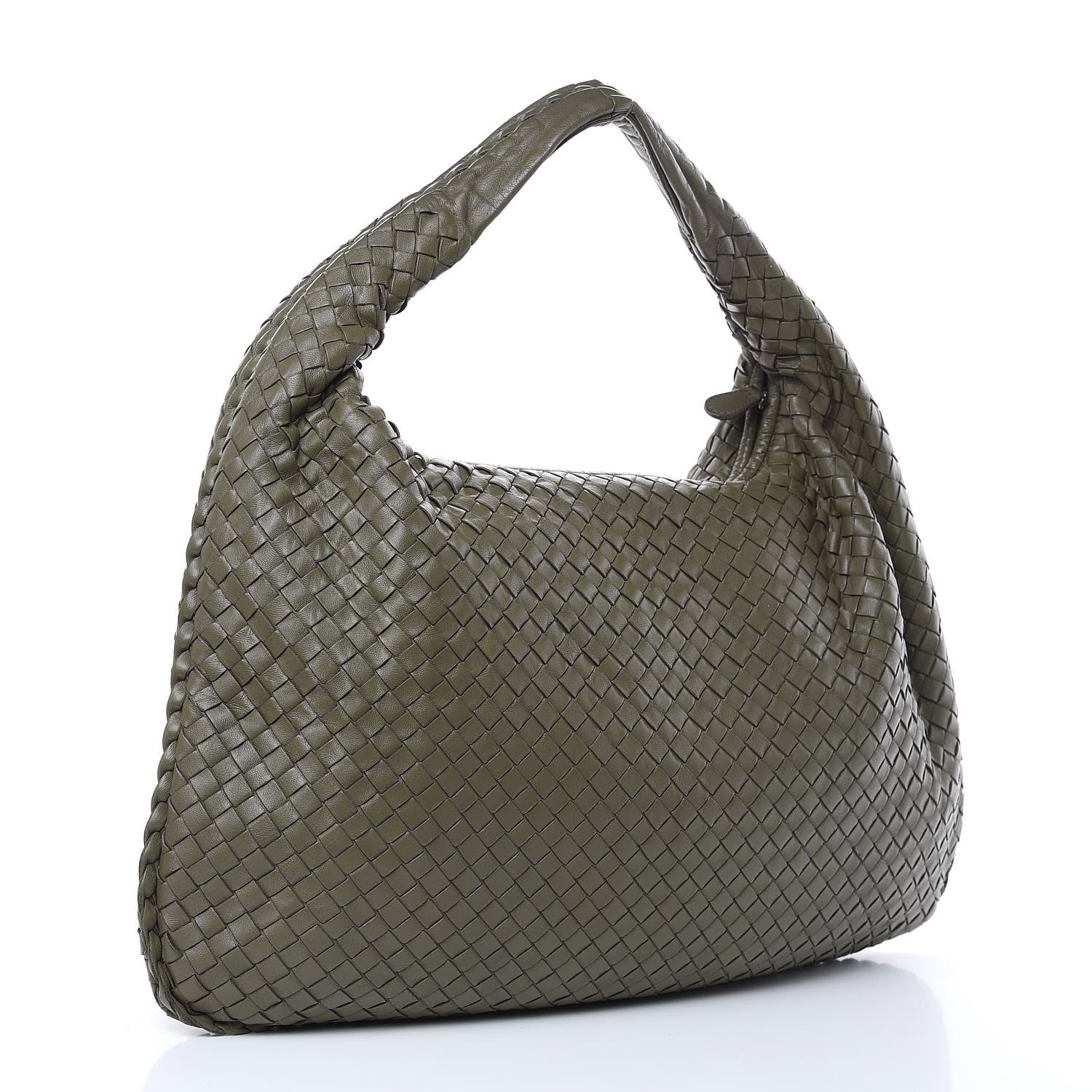 Bottega Veneta Nappa Intrecciato Large Veneta Hobo Kaki Fondente 3 of 10