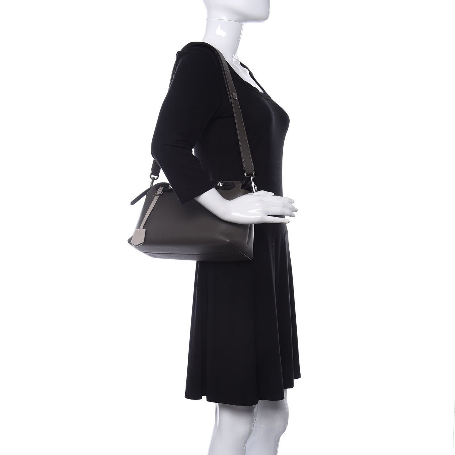 Vitello Dolce 4 Color Medium By The Way Boston Bag Carbone Grigio Polvere Multicolor