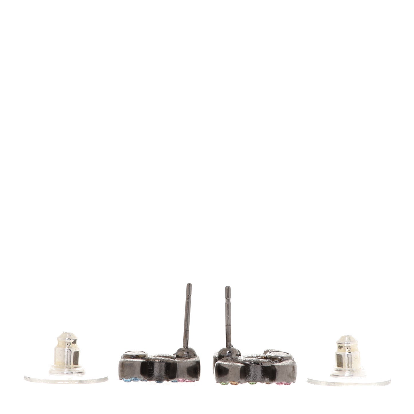 Ruthenium Crystal CC Earrings Multicolor