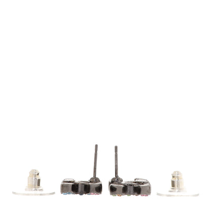 Chanel Ruthenium Crystal CC Earrings Multicolor 4 of 5