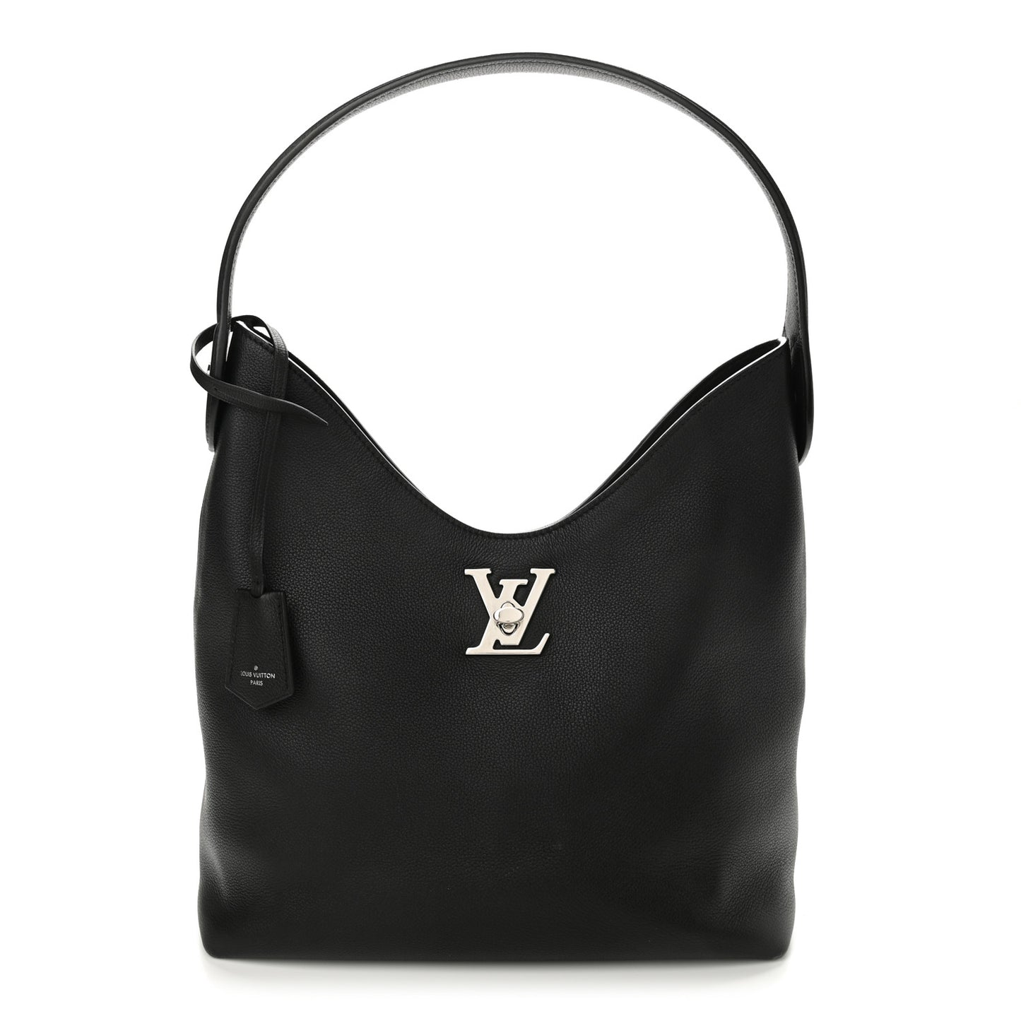 Calfskin Lockme Hobo Black