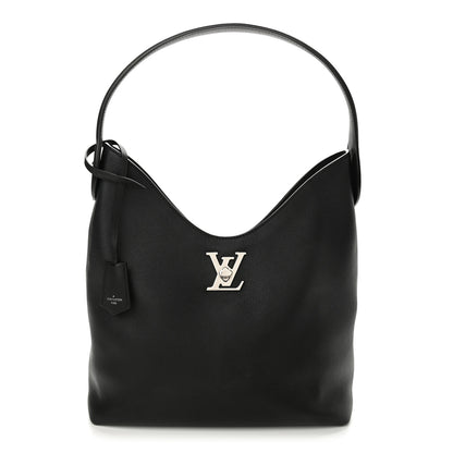 Louis Vuitton Calfskin Lockme Hobo Black 1 of 14
