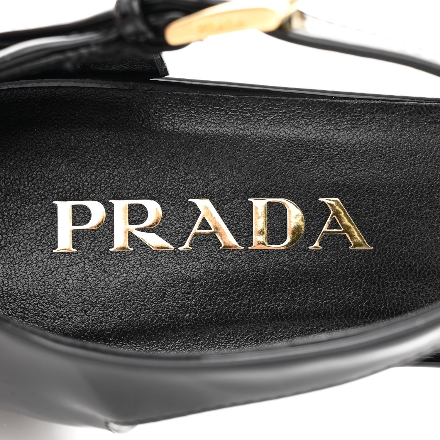 Prada Vernice Triangle Squared Toe 35mm Pumps 37.5 Black 8 of 9