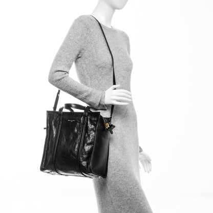 Balenciaga Agneau Small Bazar Shopper Tote Black Rouge Groseille 9 of 9
