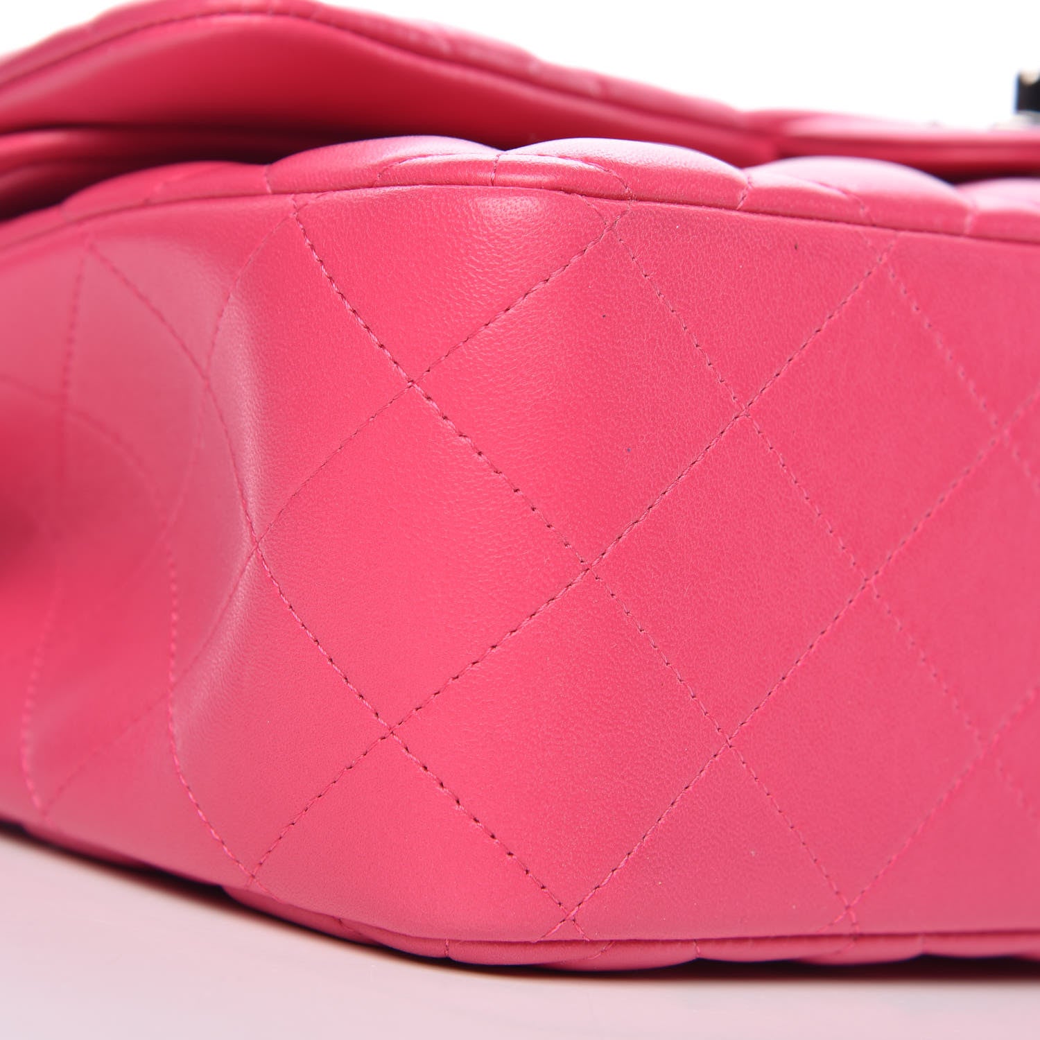 Chanel Lambskin Quilted Jumbo Double Flap Fuchsia 9 of 10