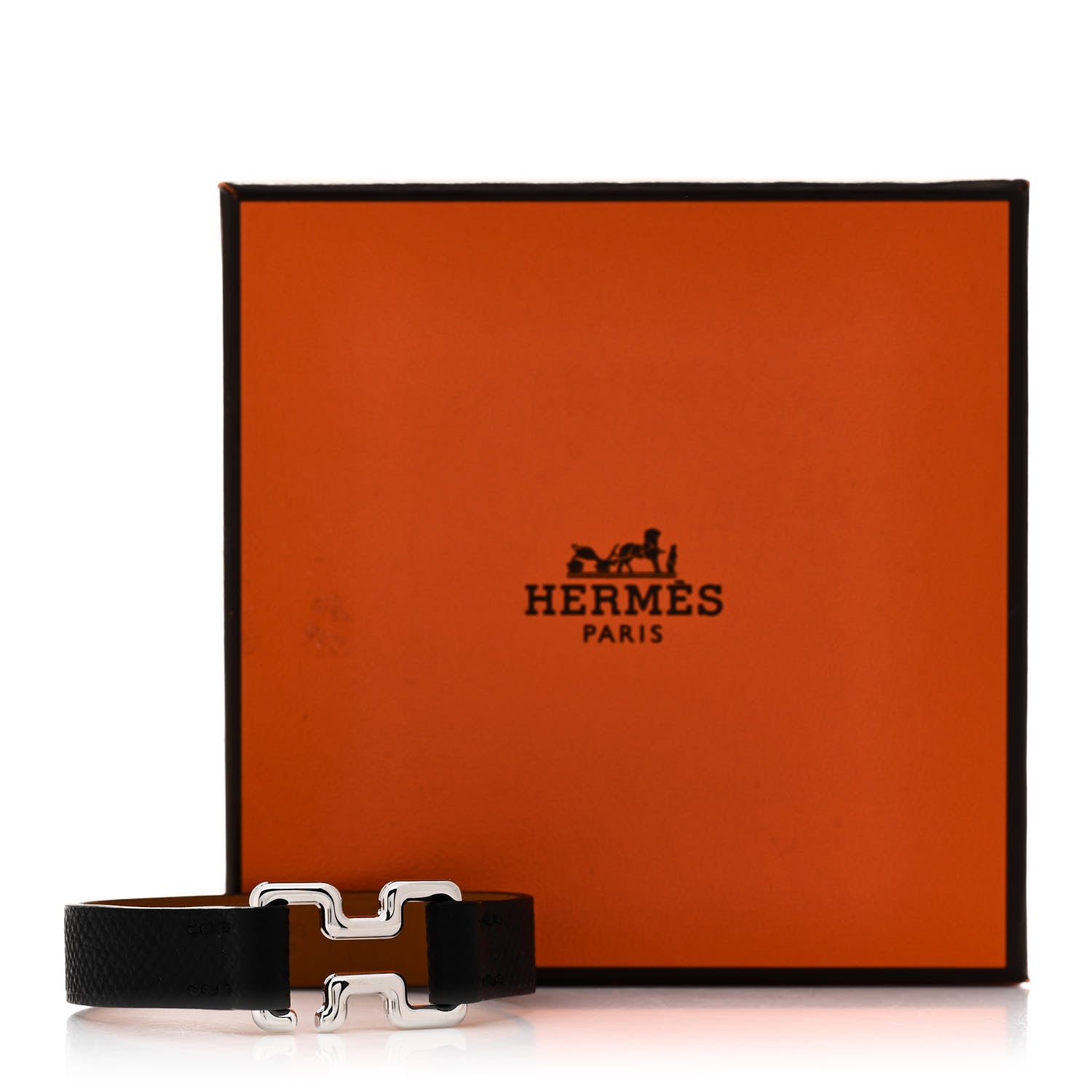 Hermes Epsom Tonight Bracelet T4 Black 7 of 7