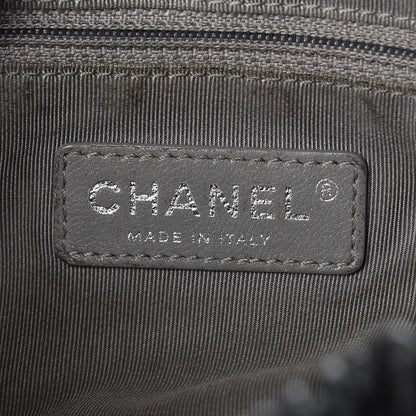 Chanel Crumpled Caviar Quilted Maxi Elastic Flap Black 6 of 15