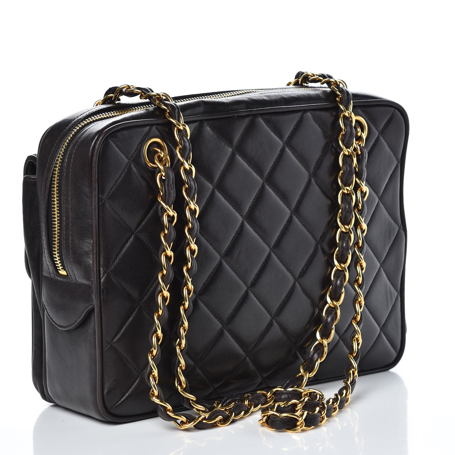 Chanel Lambskin Quilted Shoulder Bag Black 3 of 9