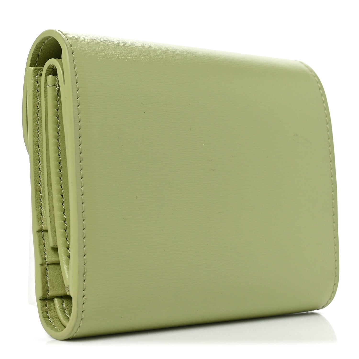 Celine Shiny Calfskin Small Triomphe Wallet Light Jade 3 of 7