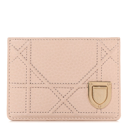 Christian Dior Grained Calfskin Cannage Diorama Card Holder Rose Poudre 1 of 10