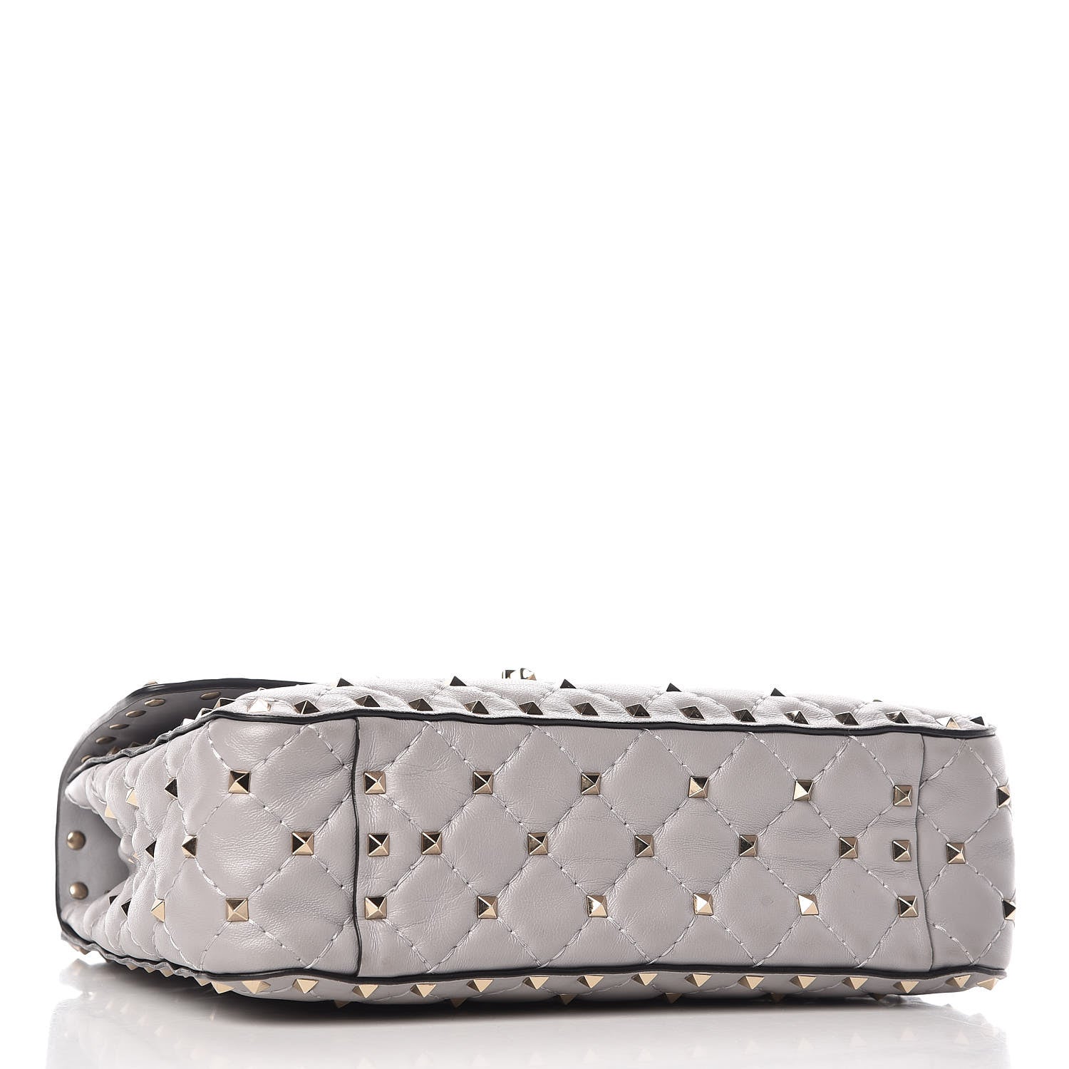 Valentino Garavani Nappa Medium Rockstud Spike Shoulder Bag Grey 4 of 14