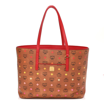 MCM Visetos Spektrum Medium Anya Shopper Tote Cognac 1 of 13