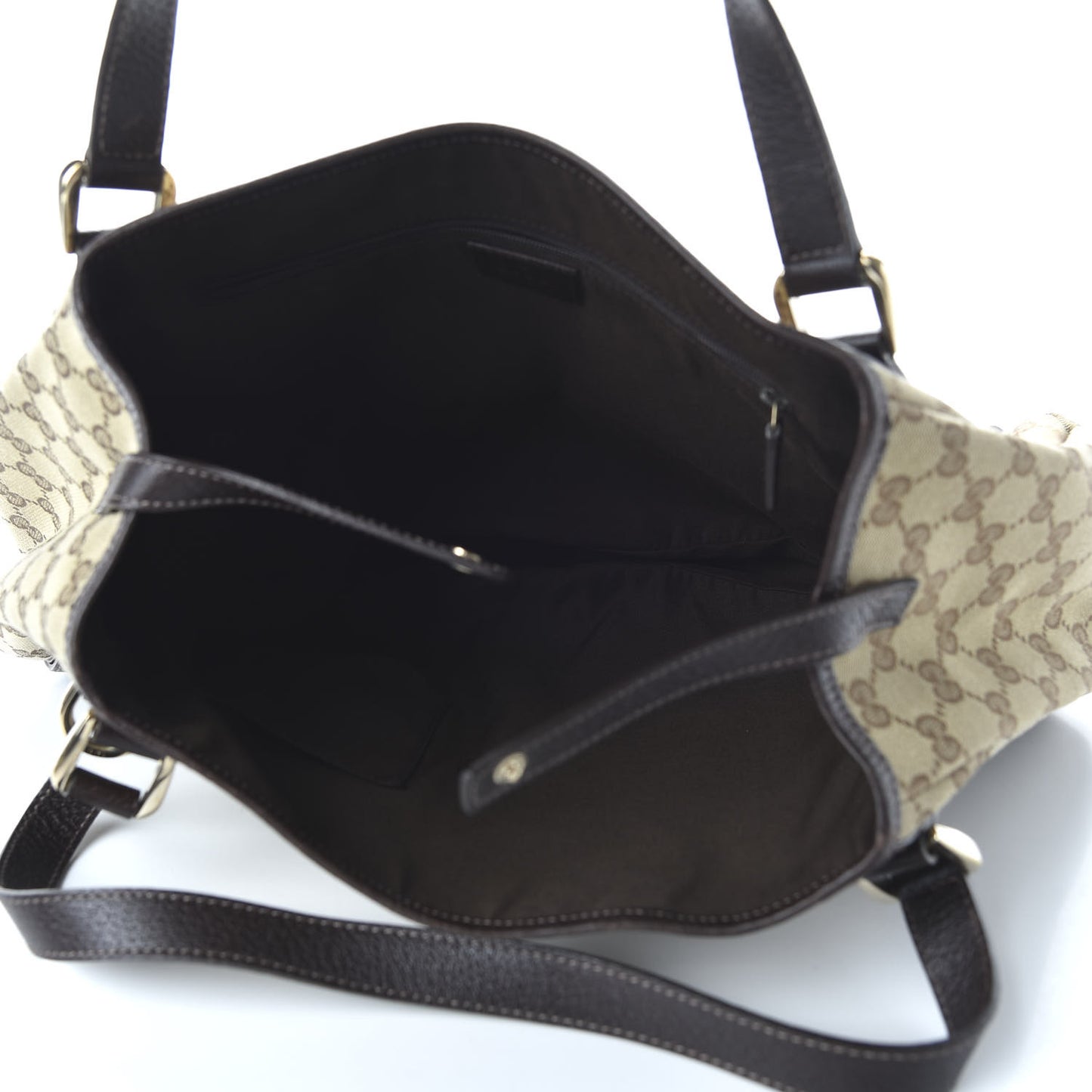 Monogram Medium Abbey Shoulder Bag Dark Brown