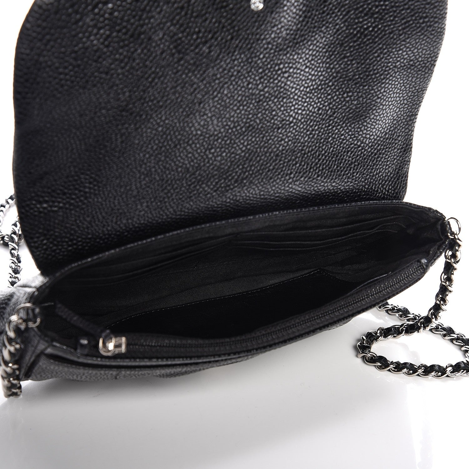 Chanel Caviar Half Moon Wallet On Chain WOC Black 5 of 9