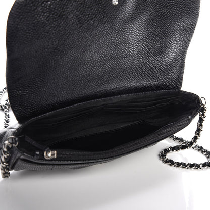 Chanel Caviar Half Moon Wallet On Chain WOC Black 5 of 9