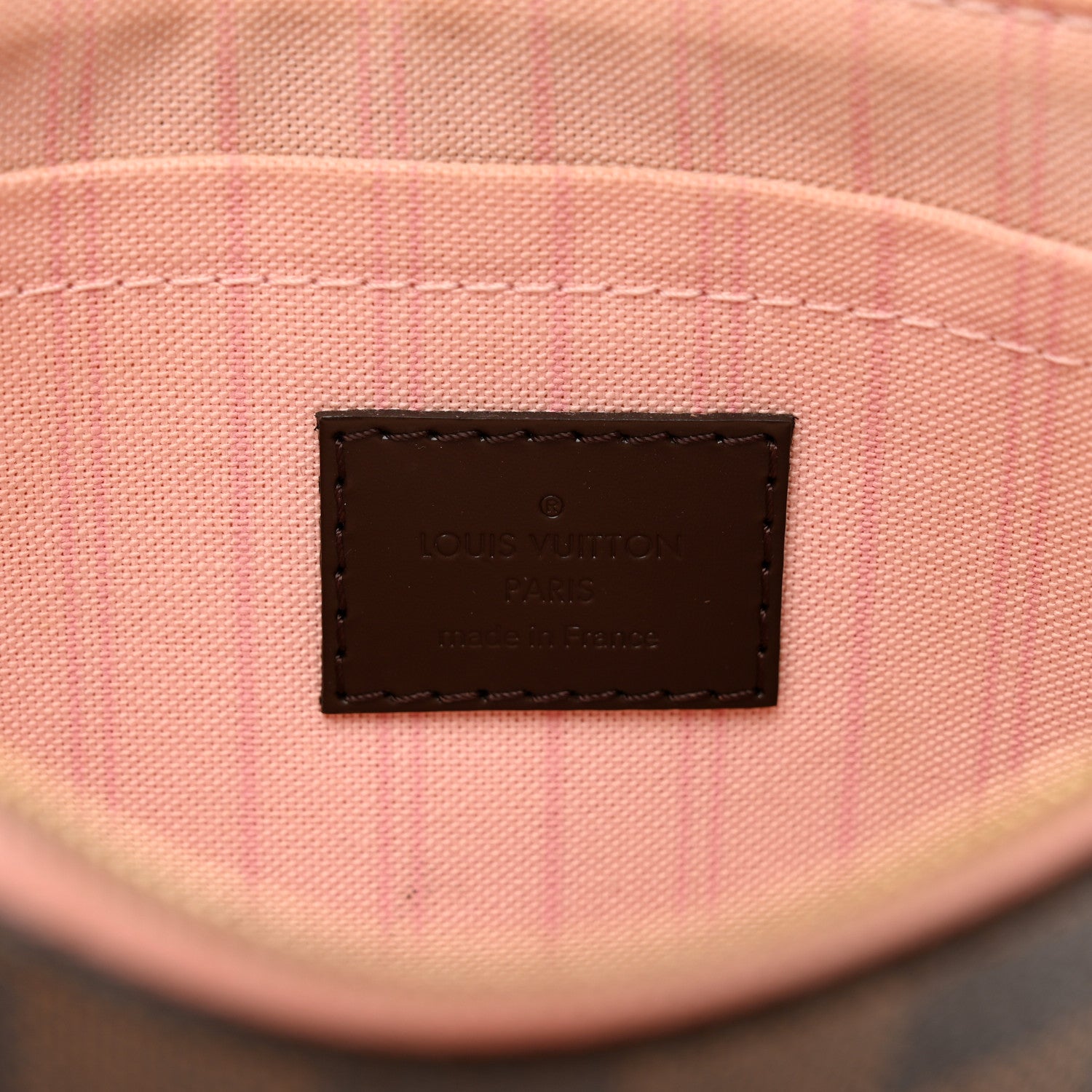 Louis Vuitton Damier Ebene Neverfull MM GM Pochette Rose Ballerine 6 of 8