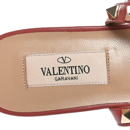 Valentino Garavani Calfskin Nappa Rockstud Ankle Wrap Flat Thong Sandals 36.5 Ginger 8 of 9