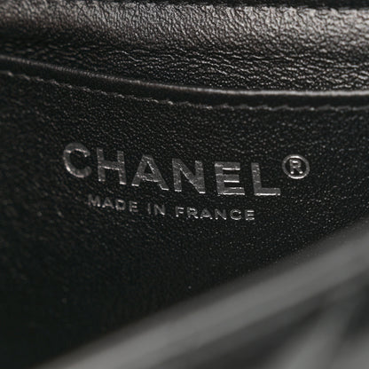Chanel Patent Metallic Crumpled Calfskin Chevron Quilted Mini Rectangular Flap So Black 6 of 10