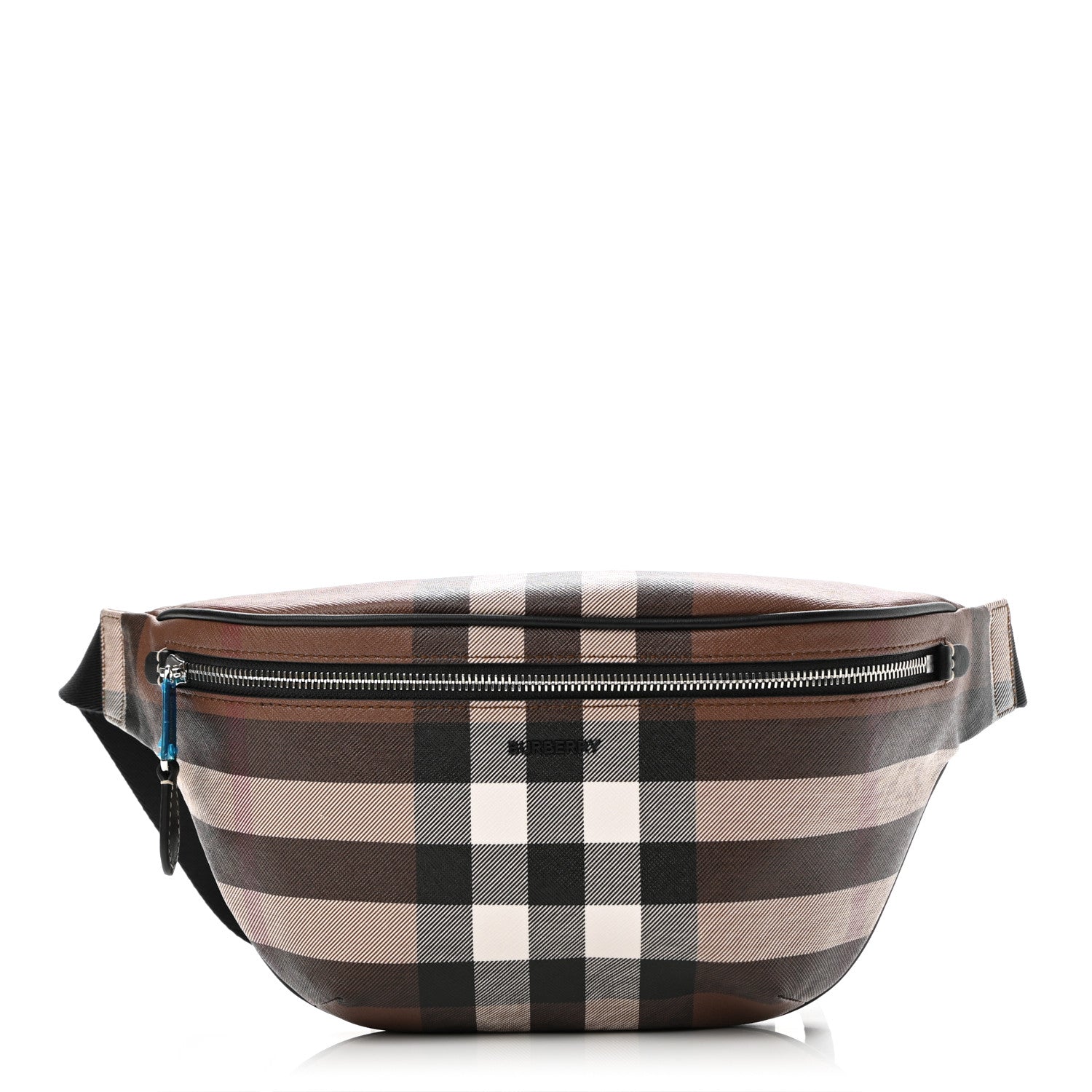 Burberry E-canvas Check Bum Bag Dark Birch Brown 1 of 11