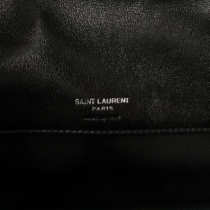 Saint Laurent Lambskin Chevron Quilted Large LouLou Black 6 of 9