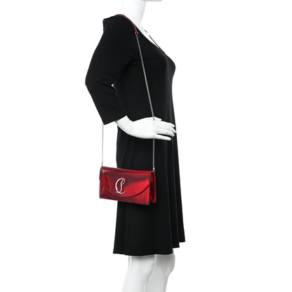 Christian Louboutin Metallic Calfskin Loubi54 Crossbody Clutch Red 2 of 9