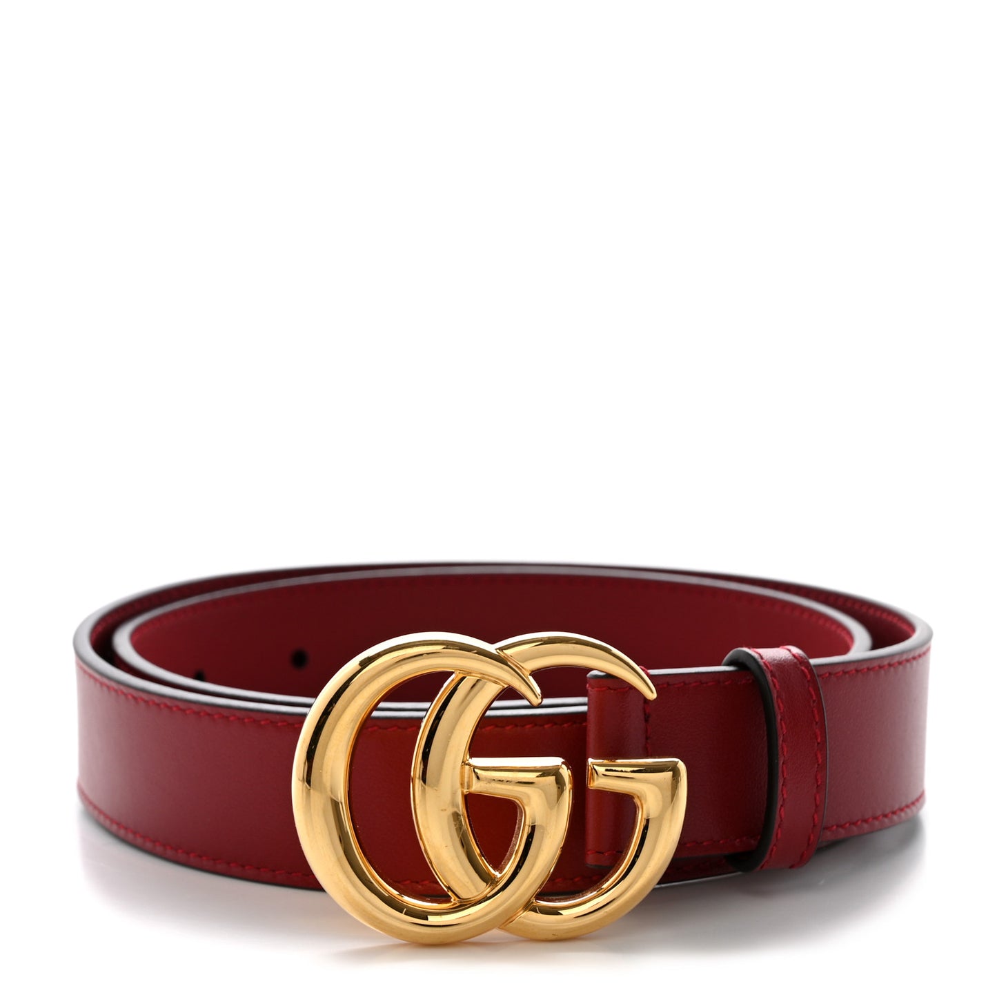 Plutone Calfskin Double G 30mm Belt 75 30 Red