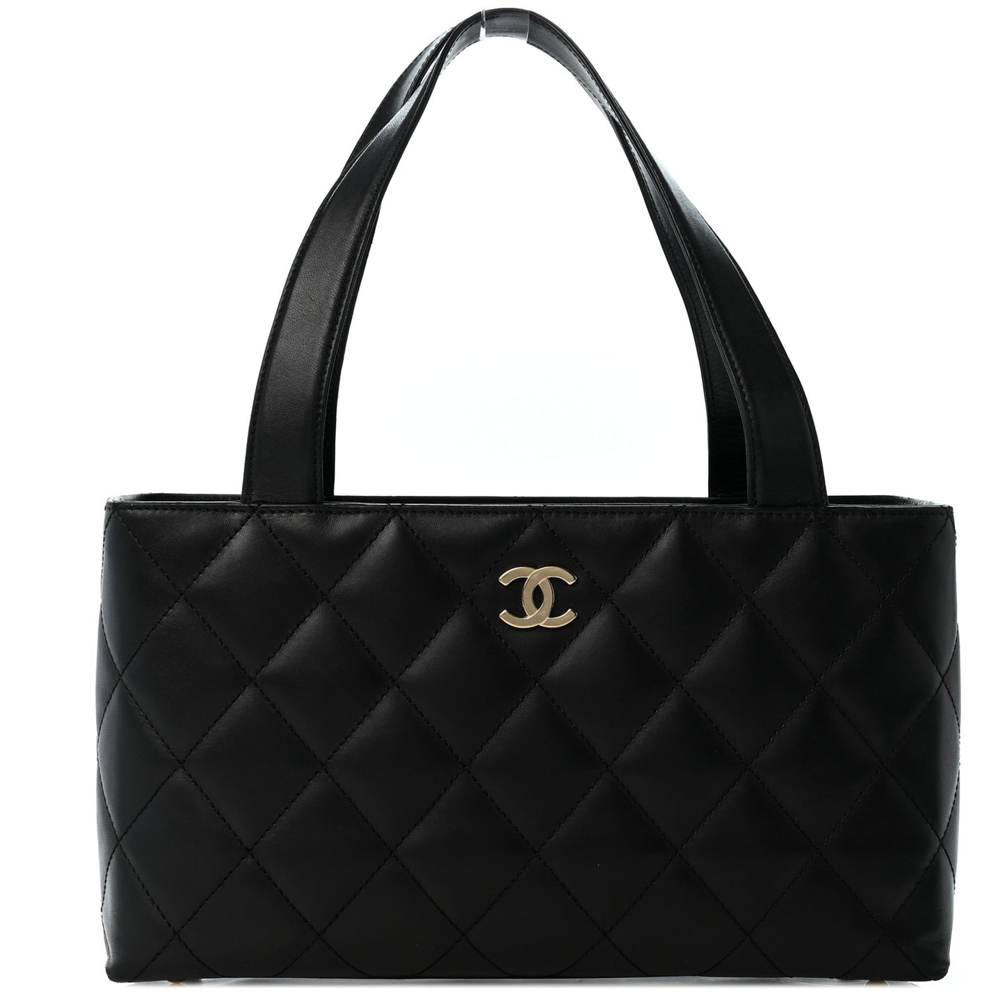 Lambskin Quilted Shoulder Bag Black Black