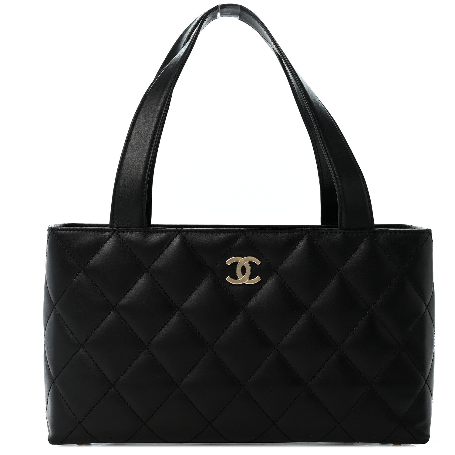 Chanel Lambskin Quilted Shoulder Bag Black Black 1 of 14