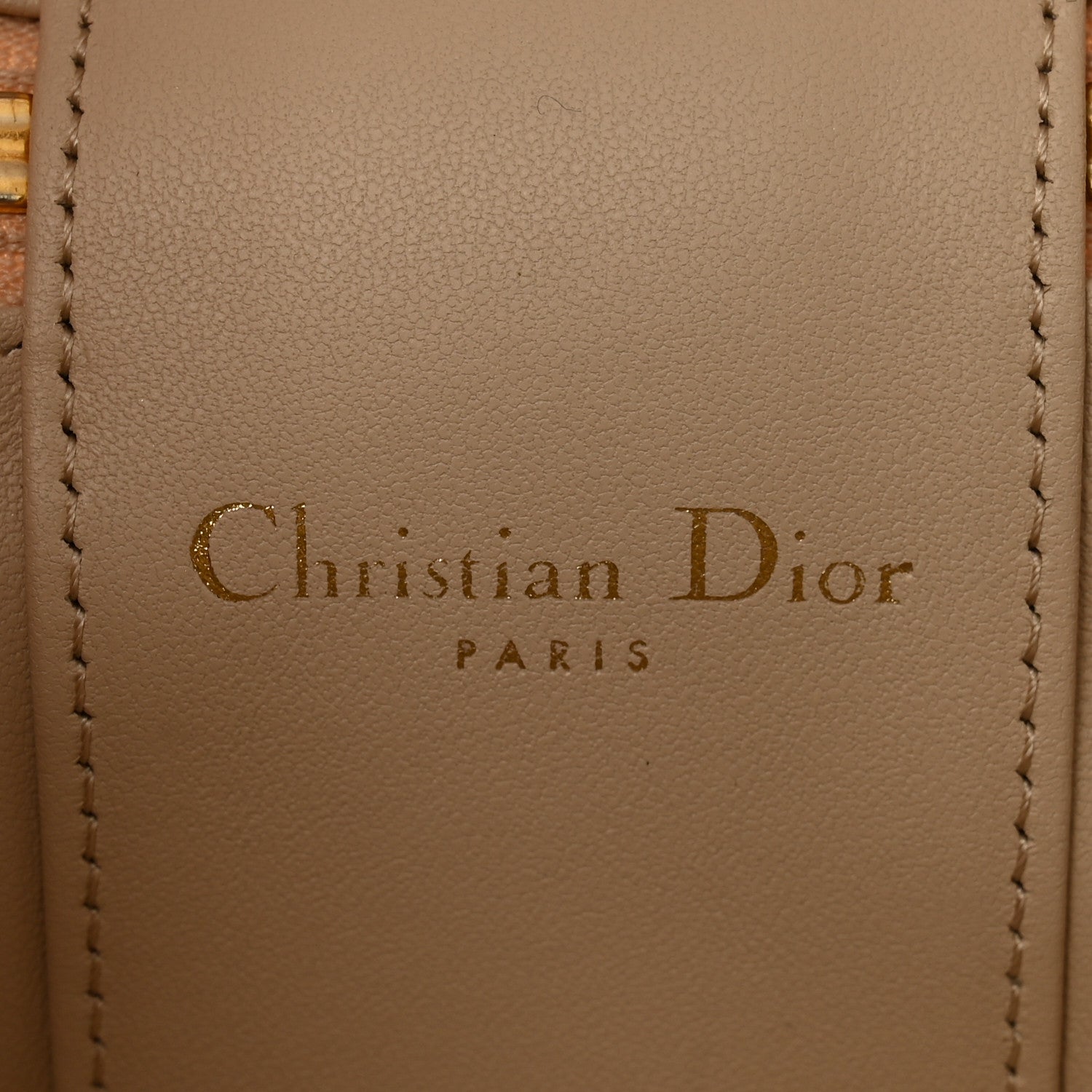 Christian Dior Calfskin CD Signature Vanity Caramel Beige 6 of 10