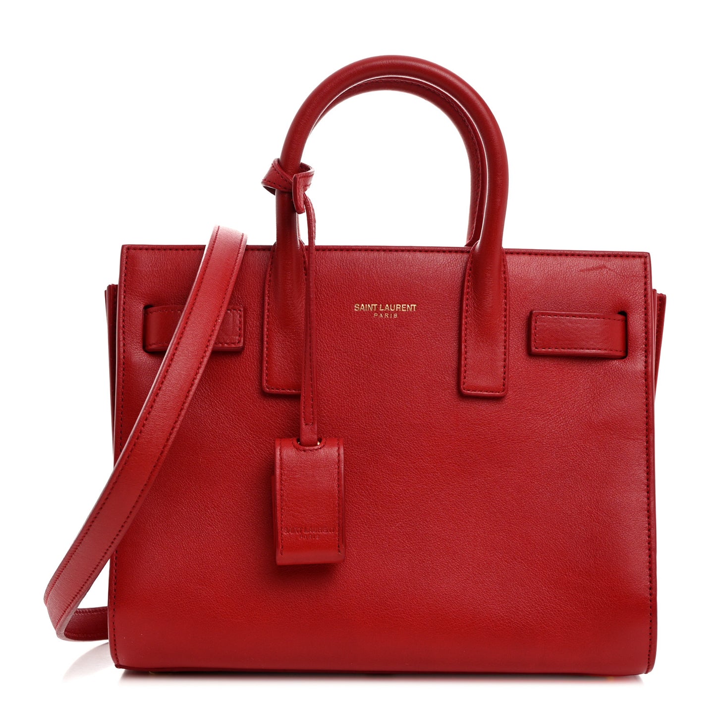 Calfskin Nano Sac De Jour Lipstick Red